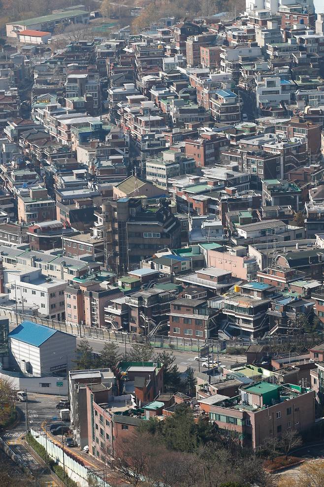 서울 남산에서 본 빌라(연립주택) 밀집지역(사진=뉴스1)