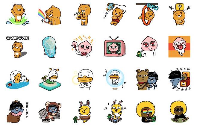 　Kakao emoticons have become a lucrative market worth 700 billion won ($586 million) since their launch in 2011. (Kakao)