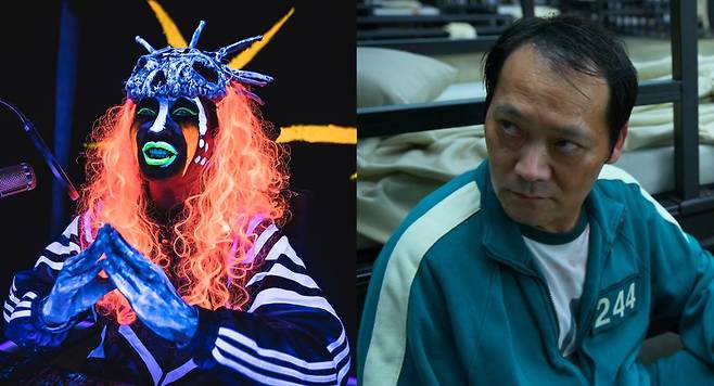 From the New Truth Society in “Hellbound” (left) to Player No. 244 in “Squid Game,” recent Korean shows on Netflix feature religious elements. (Netflix)