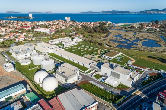 GS이니마가 스페인에서 2018년 준공한 라가레스 수처리 시설. 하루 수처리 능력이 23만㎥로, 스페인 최대 생물여과 수처리 시설이다. (제공=GS건설)