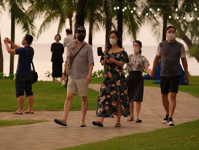 South Korean tourists, the first foreign arrivals to visit resort island Phú Quốc in Kiên Giang Province after nearly two years, stay at Vinpearl Resort & Spa Phú Quốc. — VNA/VNS Photo Hồng Đạt