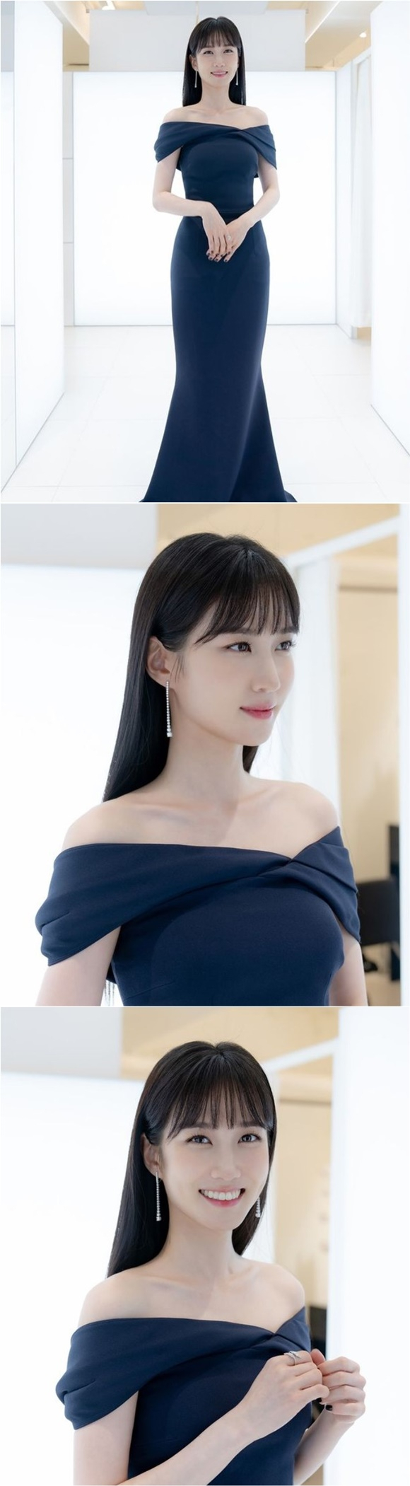 Park Eun-bins agency Tree Ectus said on the official Instagram on March 3, I am getting a heart whisper to a beautiful actor.I posted a few photos with the article I am going to join the actor.Inside the photo is a picture of Park Eun-bin, who is leaving a certification shot in the waiting room of the 42nd Blue Dragon Film Awards.The elegant, innocent look of Park Eun-bin in a navy dress that revealed her shoulders draws attention.The netizens who watched the photos responded such as I can not get away from it already, It is so beautiful, The Kings Effection and It is beautiful enough to be called a princess.Above all, Park Eun-bin attracted the attention of viewers as she showed off her beautiful beauty in an elegant dress that revealed her slender shoulders.Meanwhile, Park Eun-bin is appearing on KBS 2TV Mon-Tue drama The Kings Action.