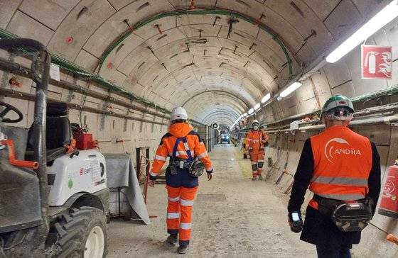지난달 24일(현지시간) 방사성폐기물 매립 시설 시제오(Cigeo) 프로젝트가 진행 중인 프랑스 뷔르(Bure) 지역의 지하 500m 갱도 연구소. 뷔르=정은혜 기자