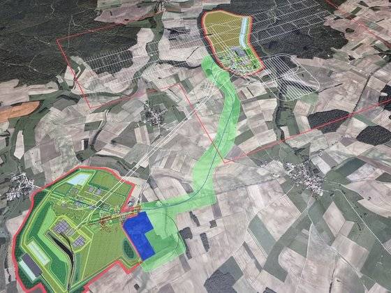 심지층 처분장 시제오(Cigeo) 부지 지도. 오른쪽 상단의 부지가 실제 심지층 처분장이 건설될 위치다. 뷔르=정은혜 기자