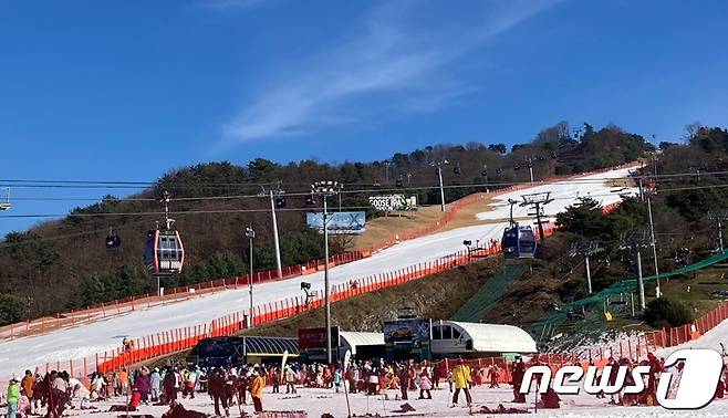 강원 홍천 비발디파크 스키장.© 뉴스1