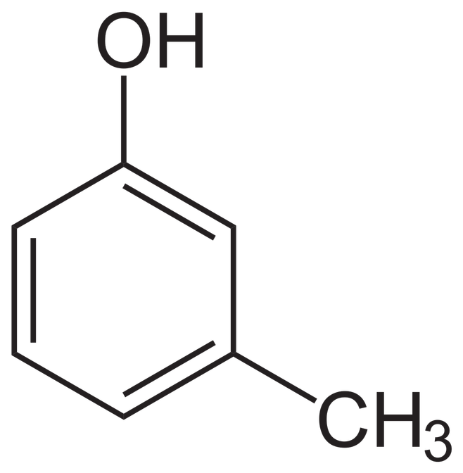 ‘m-크레졸’의 화학식. 출처=위키미디어