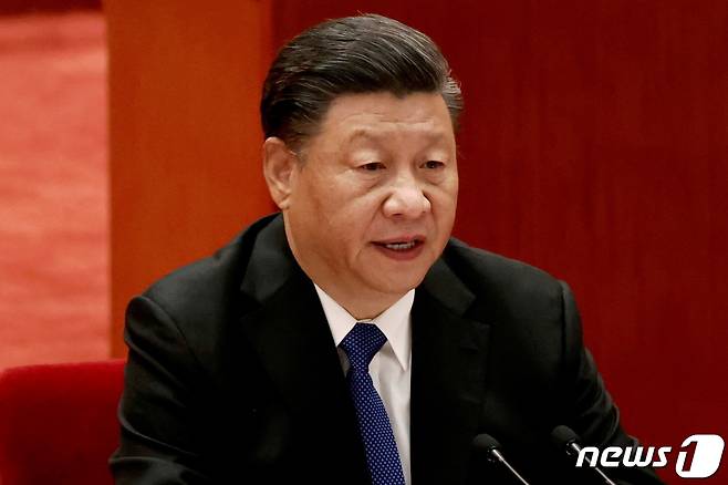 지난 10월 베이징에서 신해혁명 100주년 기념식에서 발언하는 시진핑 중국 국가주석의 모습. © 로이터=뉴스1 © News1 박재하 기자