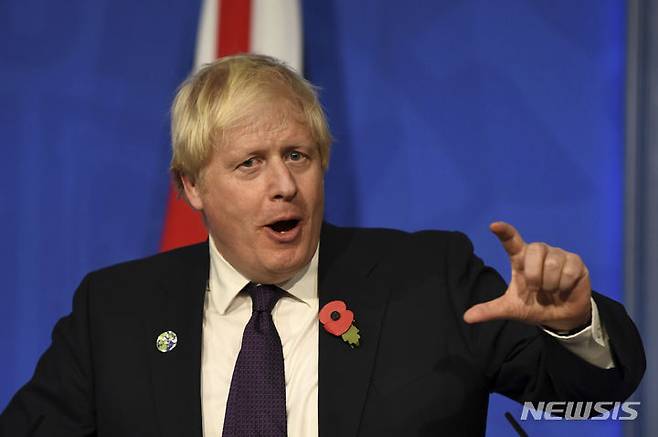 [런던=AP/뉴시스] 보리스 존슨 영국 총리. 2021.11.15.
