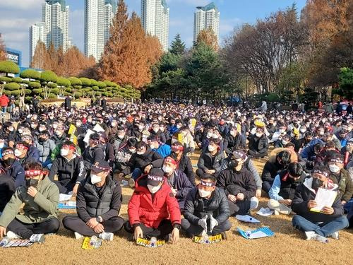 한국타이어 노조 파업 출정식 [독자 제공. 재판매 및 DB 금지]