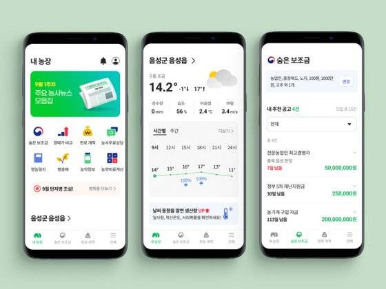 팜모닝 앱서비스 ⓒ그린랩스