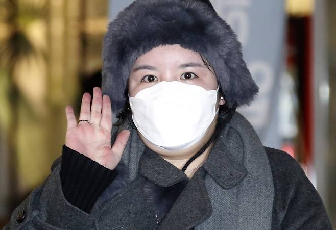 지난 1월 20일 인천국제공항으로 입국한 방송인 에이미. [뉴스1]