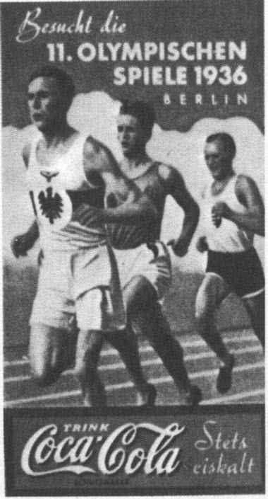 1936년 베를린 올림픽 후원사 코카콜라.