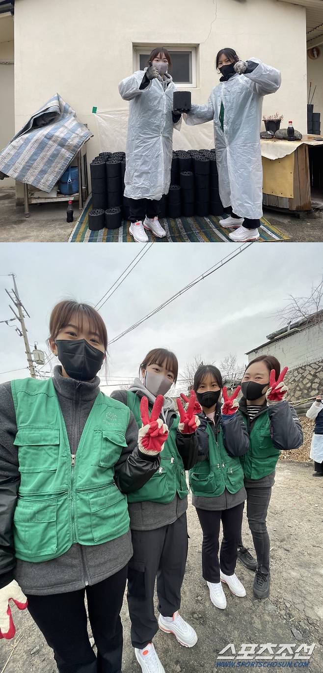 석정스포츠단 최한솔.김가영.오지혜(선수)박은빈 팀장. 사진제공=석정마크써밋스포츠단