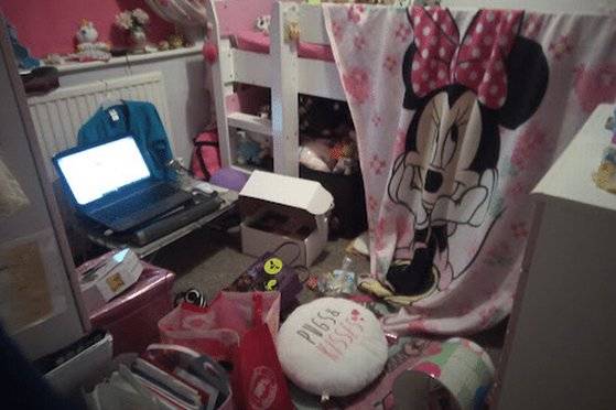 ‘가장 지저분한 아이 방’ 콘테스트에서 소개된 참가자들의 방. [트위터 캡처]