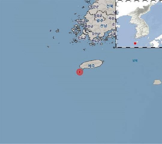 제주 서귀포 32km 해역 4.9 지진..