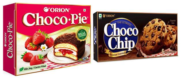 오리온 인도 법인 ‘초코파이 딸기잼·초코칩 쿠키(오리온 제공)© 뉴스1