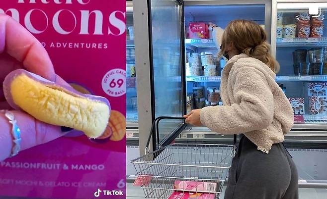 유럽과 미국에서 인기리에 판매되고 있는 모찌 아이스크림[인스타그램, 틱톡 캡처]