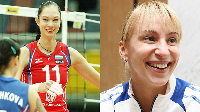 예카테리나 가모바(왼쪽), 류보프 소콜로바. 사진=국제배구연맹 공식 홈페이지