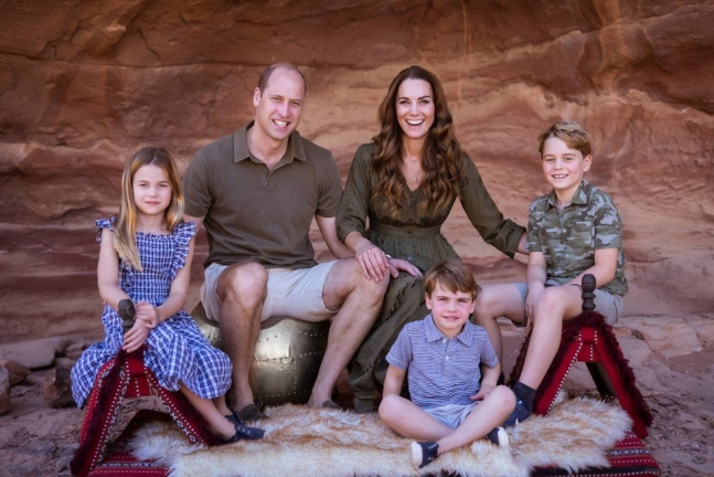 2021년 윌리엄 왕세손 가족의 크리스마스 카드 가족사진