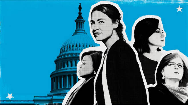2018년 미국 민주당 예비선거에 도전한 4명의 여성 후보를 그린 영화 <세상을 바꾸는 여성들> 스틸컷. 2019년 1월 선댄스영화제에서 공개되었고, 넷플릭스가 배급했다. 넷플릭스 제공