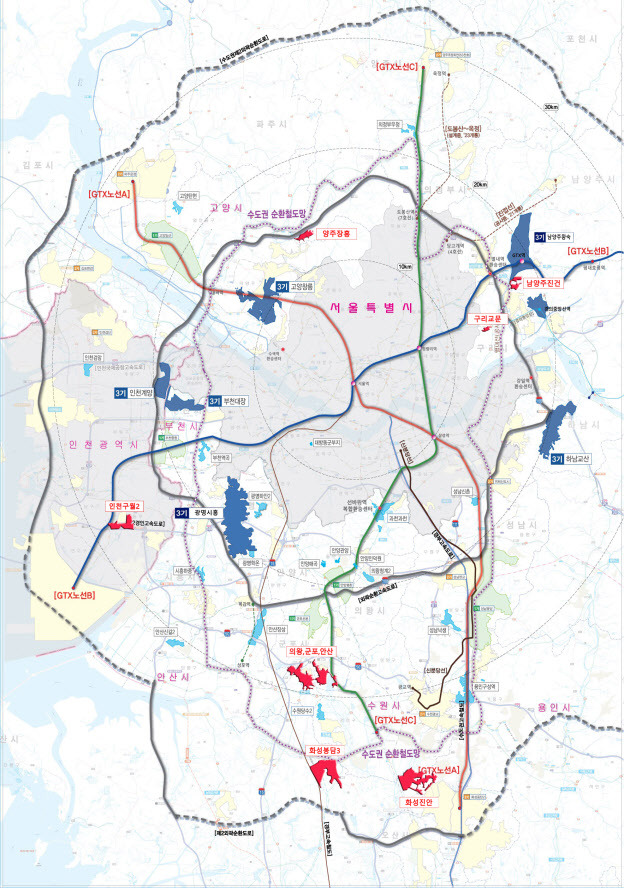 3기 신도시 위치도. (자료=LH)