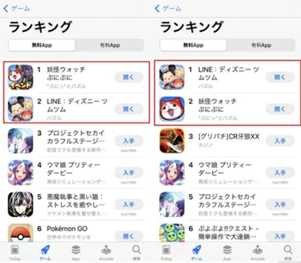 NHN의 라인 디즈니 츠무츠무와 요괴워치 푸니푸니의 인기가 다시 반등했다.