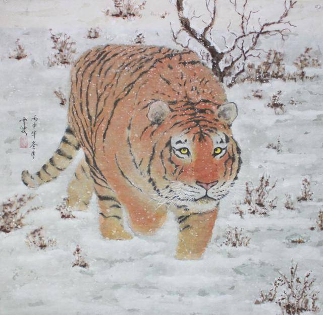 동양화가 안창수 화백이 임인년 호랑이의 해를 맞아 그린 그림. 안창수 화백 제공