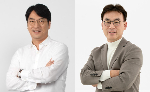 이승원 글로벌 총괄 사장(좌측), 도기욱 신임 각자 대표 내정자. [사진=넷마블]