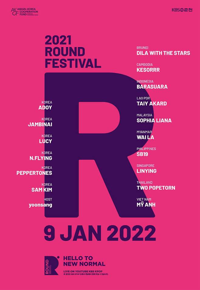 ‘2021 ROUND in Korea’ 포스터(사진=한·아세안 뮤직페스티벌 운영사무국 제공)