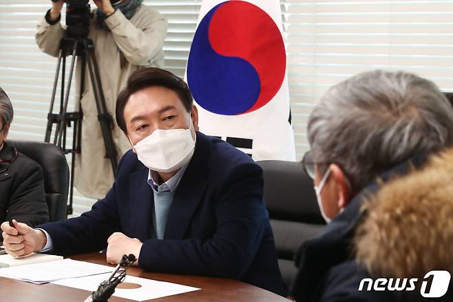 윤석열 국민의힘 대선 후보. 2022.1.7/뉴스1 © News1 구윤성 기자