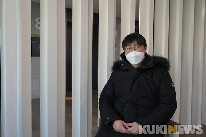 7일 판교 글로벌게임허브센터에서 만난 엄태두 대표.&nbsp; &nbsp;사진=문대찬 기자