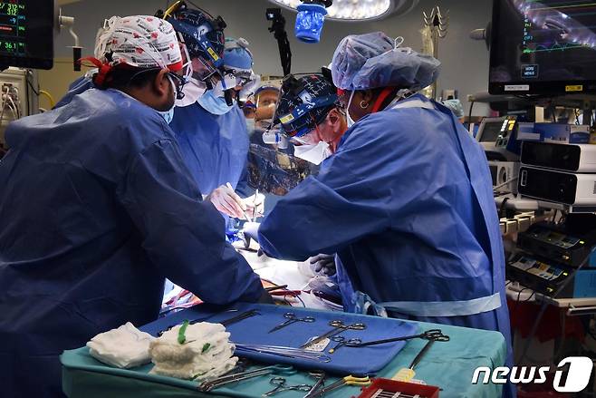 이식 수술을 진행하고 있는 모습. © AFP=뉴스1