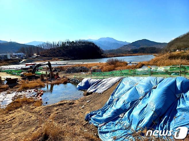 함양군 유림면 서주삼거리 함양~산청 천연가스 공급설비 건설공사 현장(진주환경연합 제공)© 뉴스1
