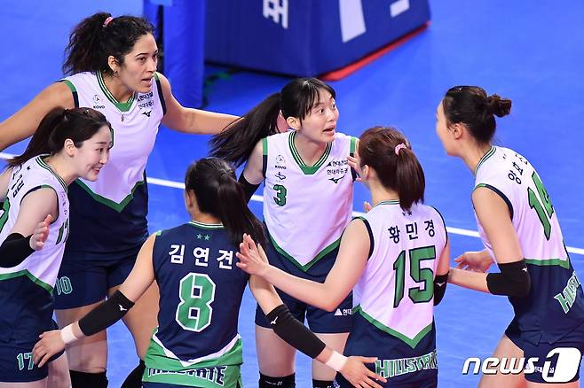 9연승을 내달린 현대건설. (KOVO 제공) © 뉴스1