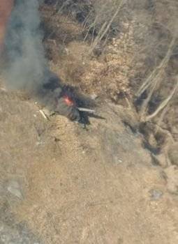 F-5E 전투기가 11일 화성시 야산에 추락했다.&nbsp; &nbsp; &nbsp;&nbsp; &nbsp; &nbsp; &nbsp; &nbsp; &nbsp;경기도소방재난본부 제공