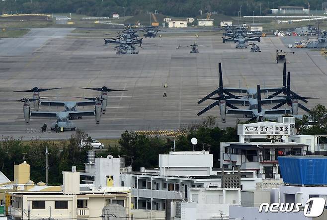 일본 오키나와현의 주일미군 후텐마 비행장(자료사진) © AFP=뉴스1