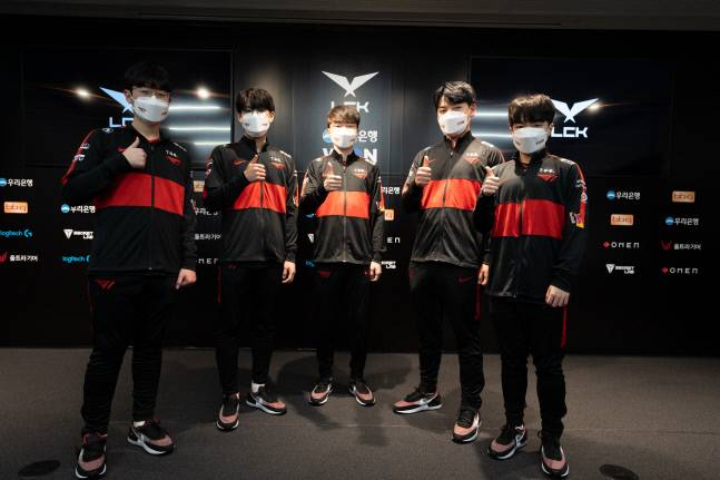 T1 선수단. &nbsp;종로=김민규 기자 kmg@sportsseoul.com