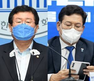 더불어민주당 설훈 의원(좌), 송영길 대표. 동아일보DB