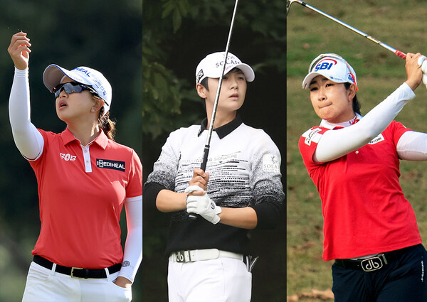 한국여자프로골프(KLPGA) 투어 장타왕을 거쳐 현재 미국여자프로골프(LPGA) 투어에서 활약하는 김세영, 박성현, 김아림 프로. 김세영, 김아림(사진제공=Getty Image_LPGA), 박성현(사진제공=KLPGA)