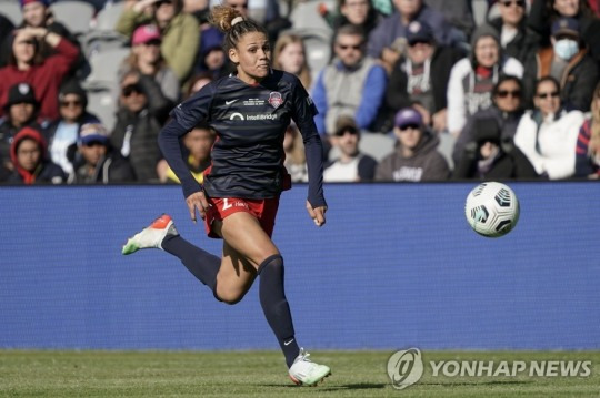 미국 여자축구 대표팀에 처음 발탁된 트리니티 로드먼.
[AP=연합뉴스 자료사진]