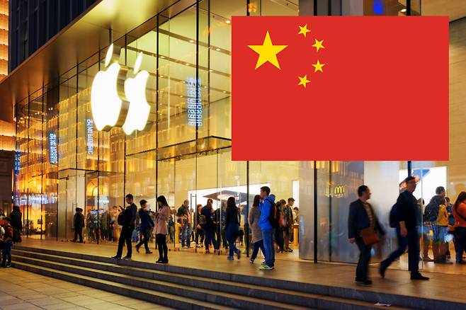 중국 상하이에 있는 애플 스토어. [123rf]