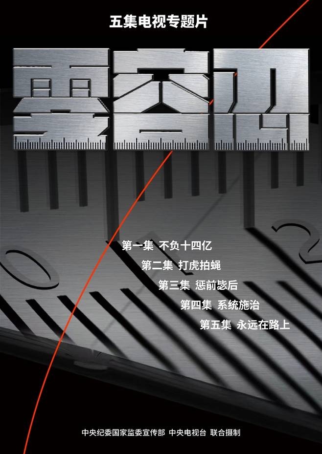 다큐 '무관용' 포스터 [중국 기율·감찰위 제공]