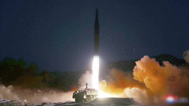 1월 11일 발사한 북한 주장 극초음속 미사일