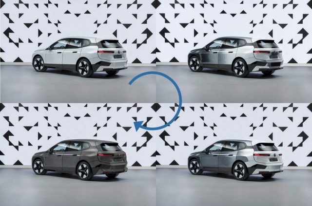 전자잉크(E-Ink)를 활용해 차량 외장 색상을 원하는 대로 변경하는 BMW의 'iX 플로(iX Flow)'
