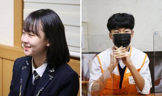 동화책 『토끼왕』은 약 9개월간 20번이 넘는 회의를 거친 끝에 탄생했다. 의견을 내는 은수현(왼쪽 사진)·최성현 학생.