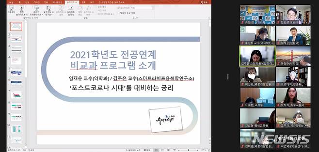 [완주=뉴시스]윤난슬 기자 = 우석대학교는 17일 '제3회 전공연계 비교과 프로그램 운영 성과 공유 포럼'을 개최했다고 밝혔다.2022.01.17.(사진=우석대 제공)