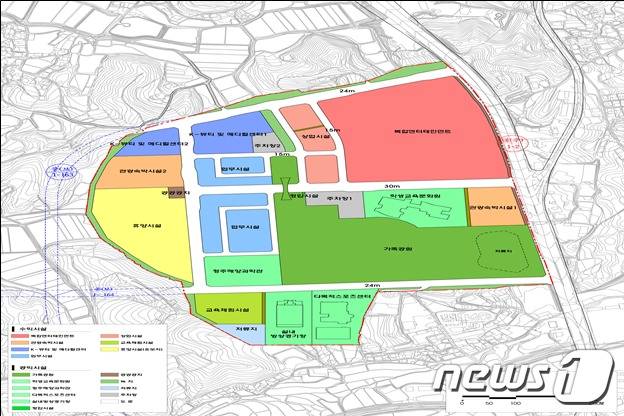 충북 청주밀레니엄타운 계획도.© News1