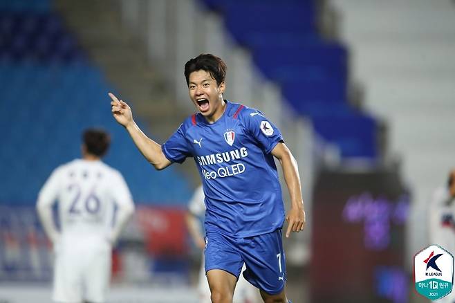 개명하기 전 수원 삼성 전세진. [사진 프로축구연맹]