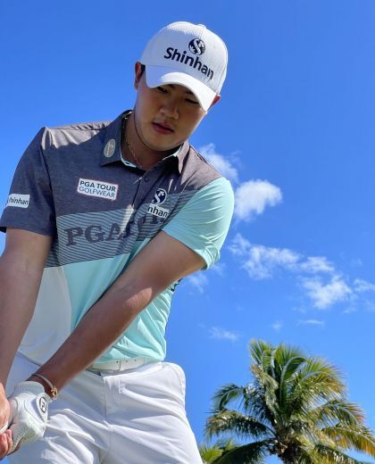 김성현이 PGA 콘페리(2부)투어 진출에 앞서 미국 현지에서 실전 샷 감각 조율 훈련을 펼치고 있다.