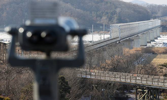 지난 18일 경기 파주 임진각 전망대에서 바라본 북녘. 뉴스1